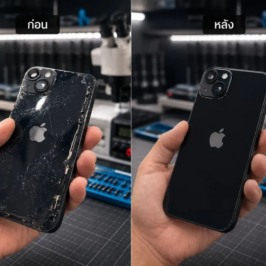 เปลี่ยนกระจกหลัง iPhone