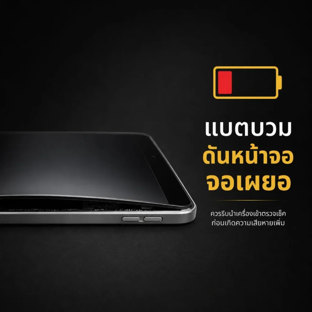 iPad แบตบวมดันจอ