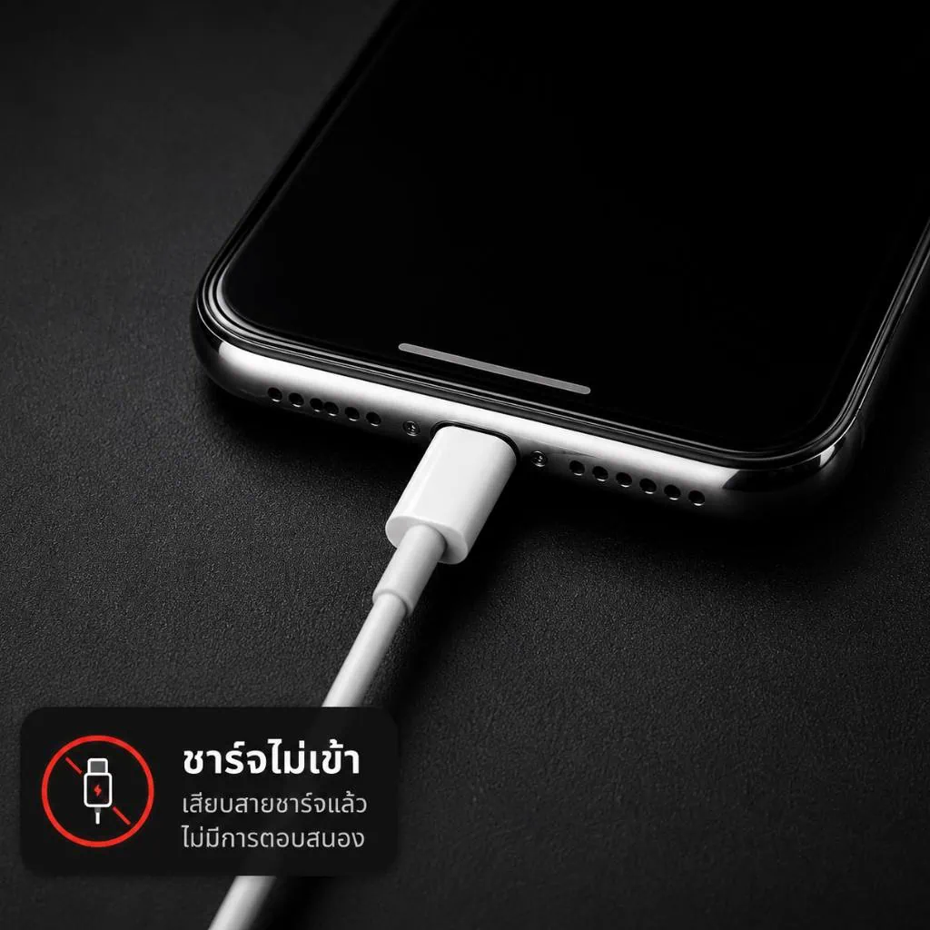 iPhone ชาร์จไม่เข้า