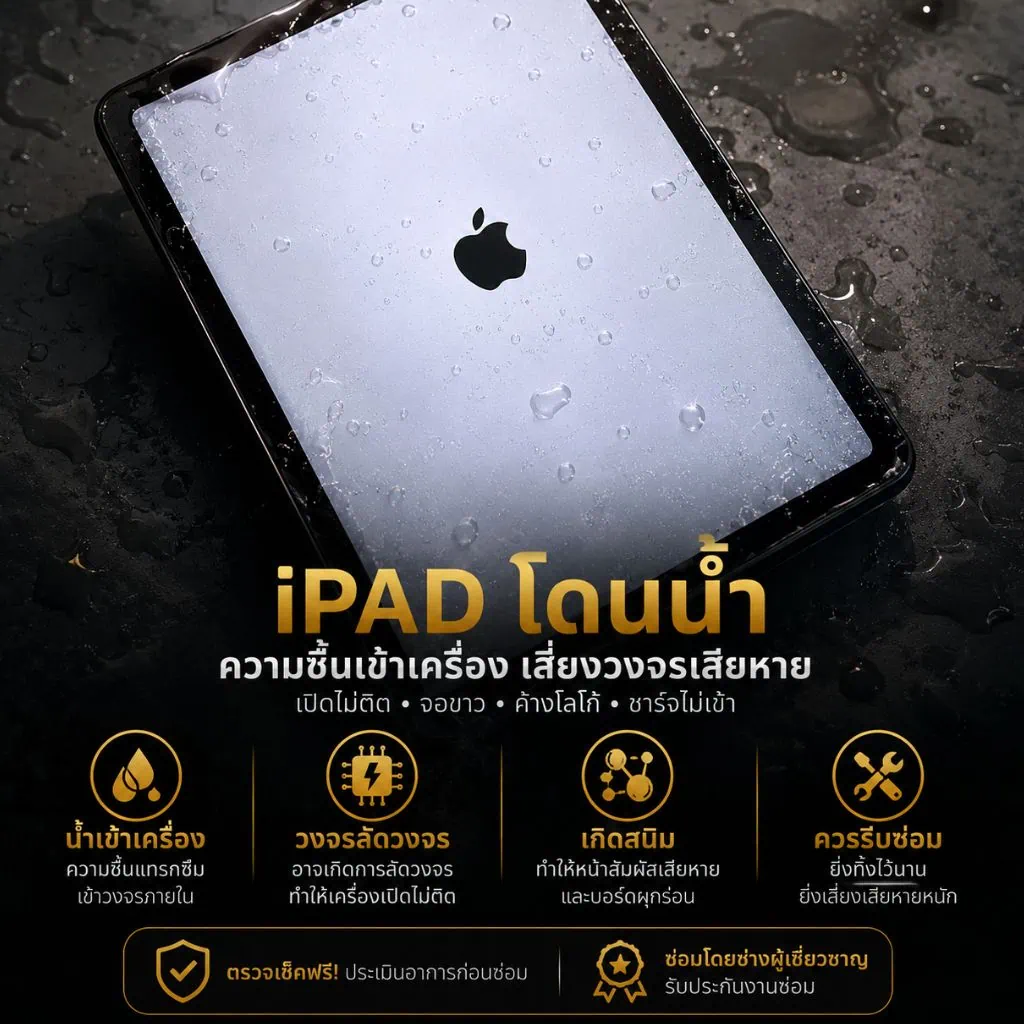 iPad โดนน้ำ